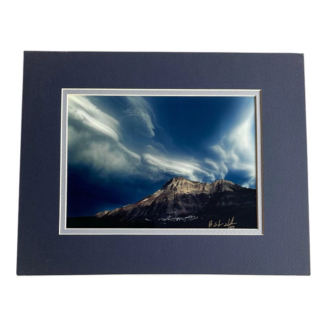 Signed H. Steve Shoemaker Contemporary Matted Mountain Landscape Photograph For Sale