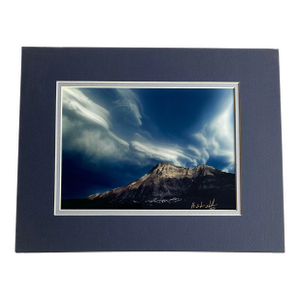 Signed H. Steve Shoemaker Contemporary Matted Mountain Landscape Photograph