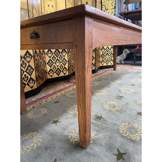 19th Century Farmhouse Table in Oak and Beech For Sale - Image 4 of 11