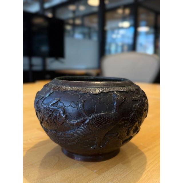 19th Century Japanese Bronze Planters Jardinieres - A Pair For Sale - Image 4 of 13