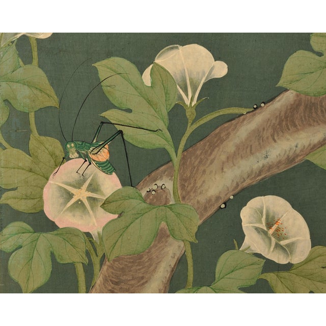 Early 20th Century English Chinoiserie Decorated Flora and Fauna Folding Screen For Sale - Image 5 of 18