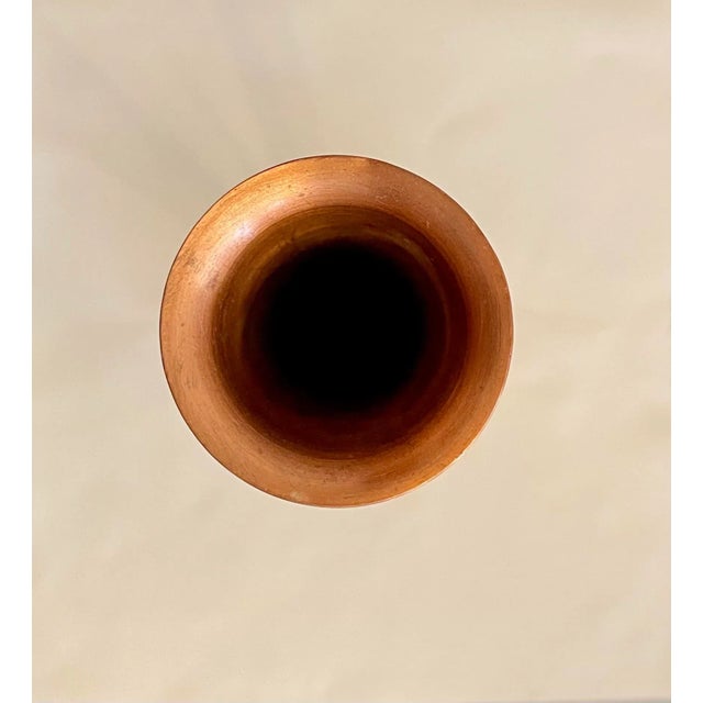 Mid-Century Modern Vintage Modern Slender Copper Vase, Small For Sale - Image 3 of 4