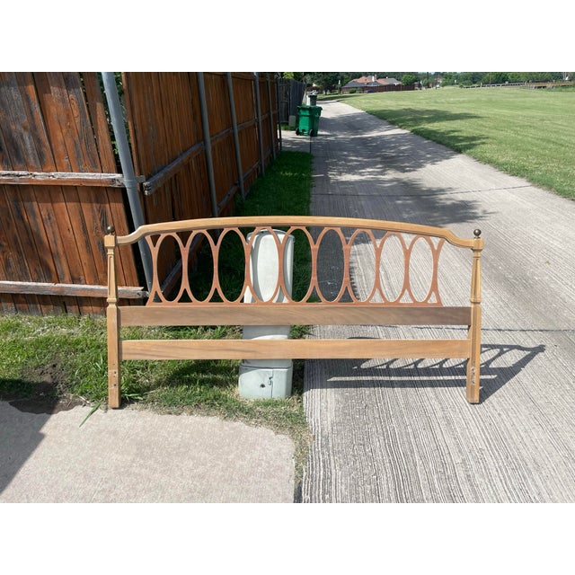 Traditional Mid 20th Century Vintage French Regency Walnut King Size Headboard For Sale - Image 3 of 3