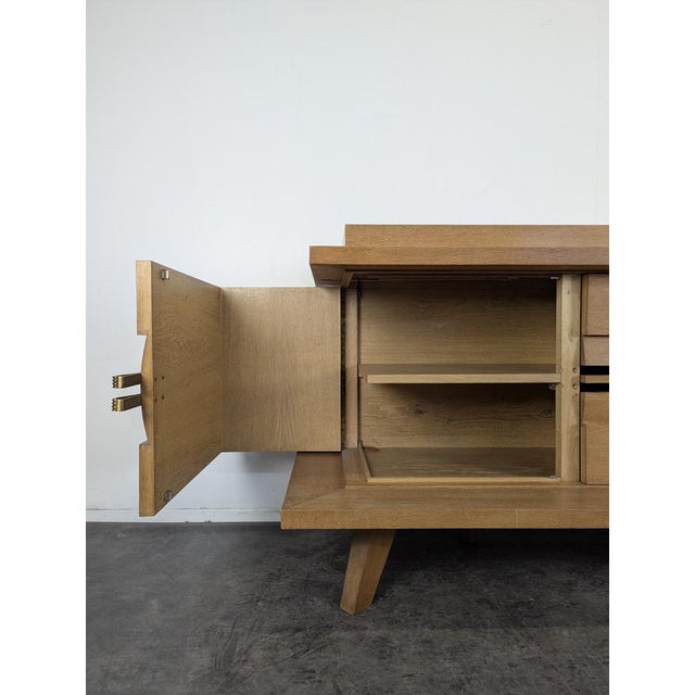 Wood Modern Sideboard in Light Oak For Sale - Image 7 of 12