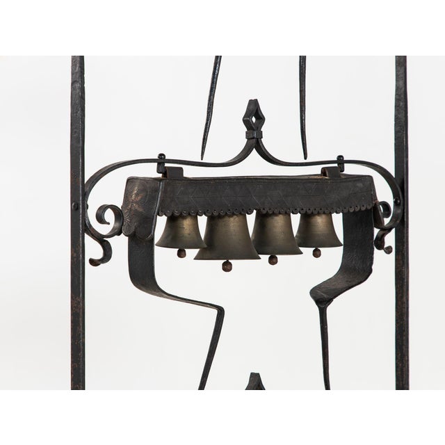 Metal Wrought Iron Latten Bell Stand, Three Tier, English Late 19th C. For Sale - Image 7 of 18