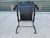 Vintage Italian Curule Savonarola Armchair in Black Leather Brass & Iron For Sale - Image 9 of 17