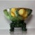 Celadon Antique Jean Pouyat Limoges Punch Bowl, Hand-Painted With Original Figural Stand, France For Sale - Image 8 of 16