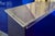 Set of two consoles in electric blue acrylic glass from the 80s, in very good condition, original patina.