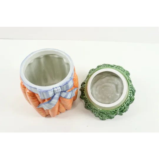 Late 20th Century Late 20th Century Fitz and Floyd Carrot Cookie Jar For Sale - Image 5 of 8
