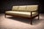 Mid-Century Modern Sofa in Imbuia Hardwood & Leather by Michel Arnoult, 1960s - Lot 155 For Sale - Image 3 of 10