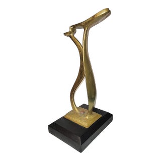 1950s Modern Art Brass Bootstand For Sale