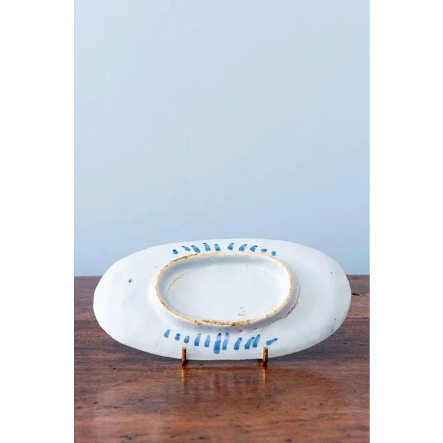 Blue and White Chinoiserie Tray from Nevers Faience For Sale - Image 9 of 10