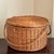 Mid 20th Century Vintage French-Style Wicker Market Basket W/ Hinged Lid For Sale - Image 5 of 15