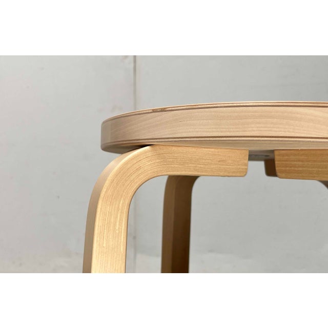 Mid-Century Modern K65 High Chair Barstools by Alvar Aalto for Artek, Finland, 2017, Set of 3 For Sale - Image 11 of 18