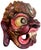 Late 20th Century Vintage Nepal Newar Bhairava Clay Fiber Deity Wall Mask 13" For Sale - Image 5 of 13