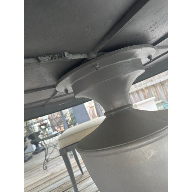 Metal Restoration Hardware Outdoor Dining Set For Sale - Image 7 of 12