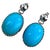 Turquoise 22 Carat Natural Sleeping Beauty Turquoise Cocktail Earring 18 Karat White Gold For Sale - Image 8 of 18