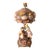 Vintage Italian Capodimonte Porcelain Lamp With Pierced Shade For Sale