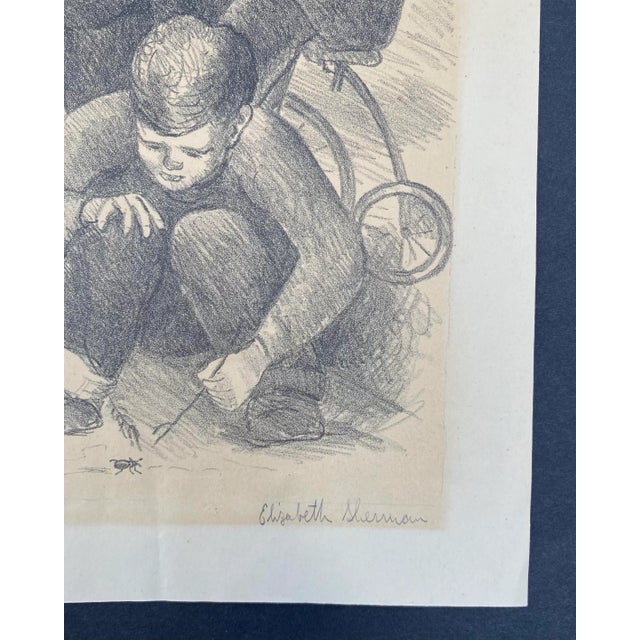 Figurative Elizabeth Sherman California Figural Lithograph For Sale - Image 3 of 6
