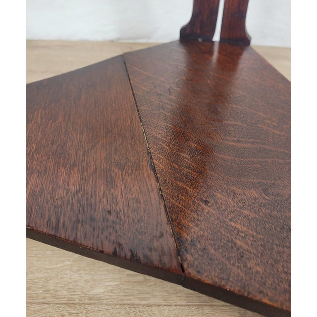 20th Century Arts and Crafts English Triangular Occasional Tripod Table, 1960 For Sale - Image 16 of 18