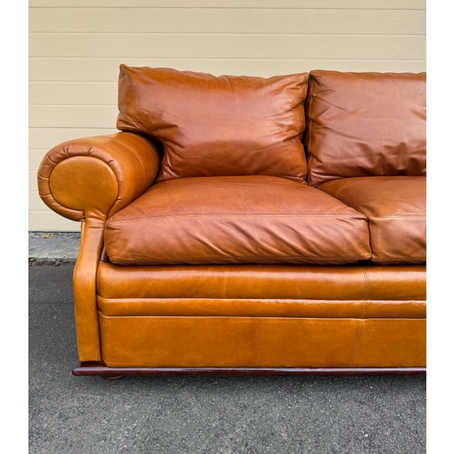 Ralph Lauren Ralph Lauren Wentworth Leather Sofa For Sale - Image 4 of 12