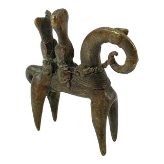 Early 20th Century Ketoko Brass Horseman Chad For Sale