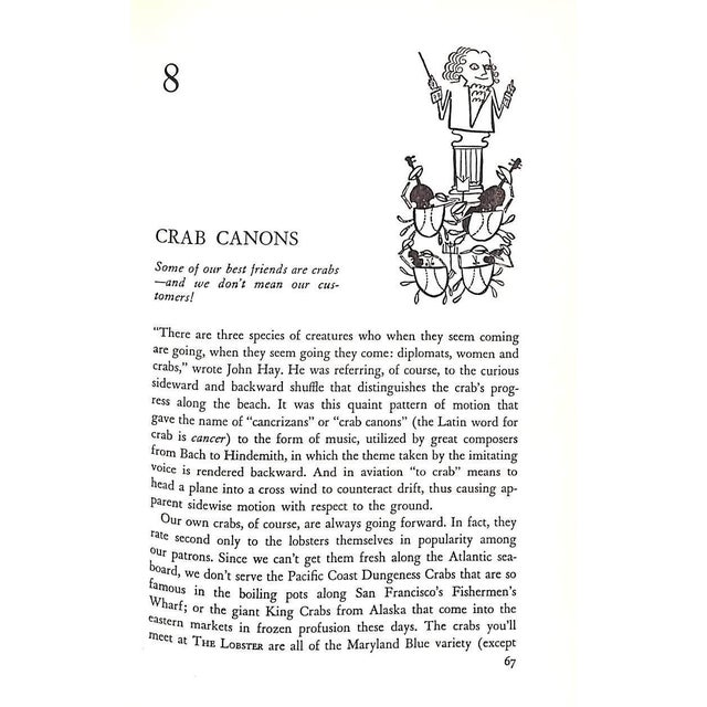 "The Lobster's Fine Kettle of Fish: A Complete Fish and Shellfish Cook Book" 1958 Linz, Mike and Fuchs, Stan For Sale - Image 9 of 9