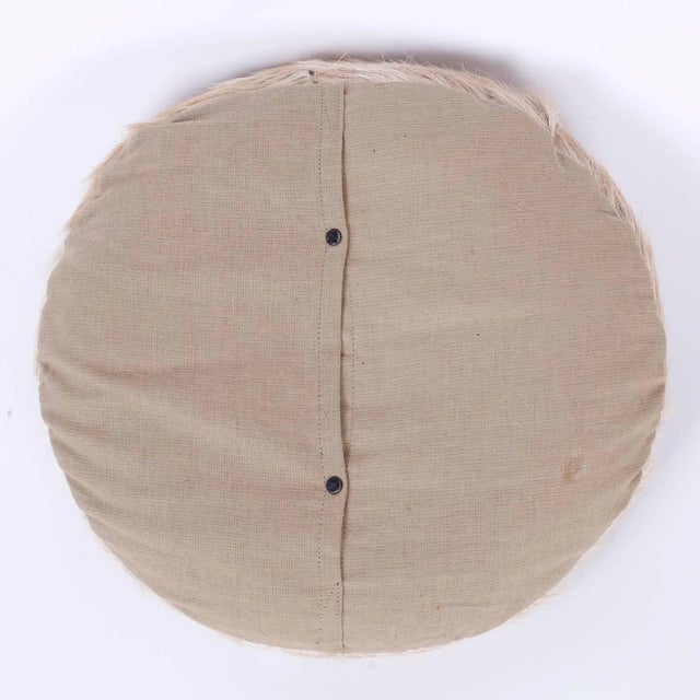 Mid 20th Century Anglo-Indian Deer Hide Pillow For Sale - Image 4 of 6