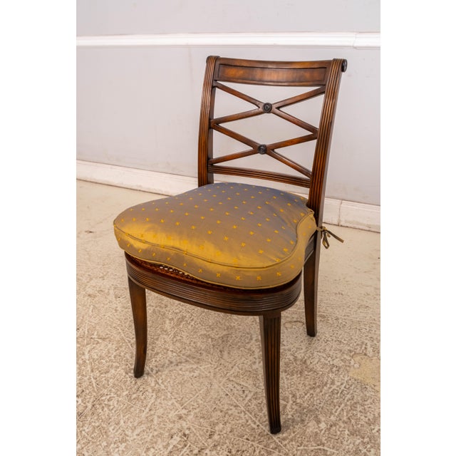 Traditional Set of 6 Theodore Alexander Walnut Regency Cane Seat Style Dining Chairs For Sale - Image 3 of 18