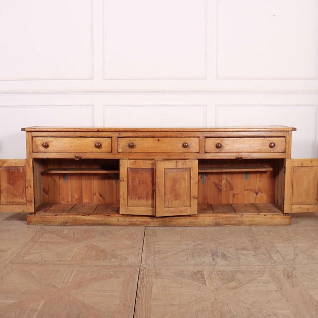 English Country House Dresser Base in Pine For Sale - Image 11 of 12