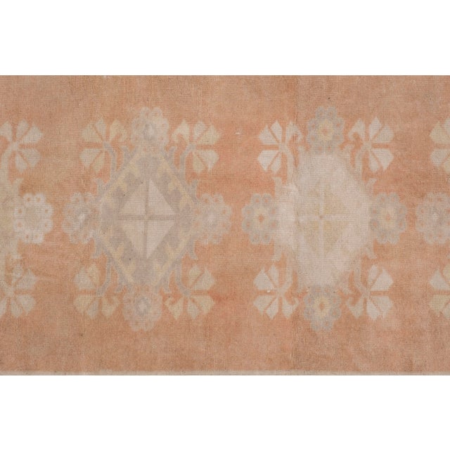 Textile Vintage Turkish Milas Oushak Handknotted Rug 6'8" X 10'4" For Sale - Image 7 of 11