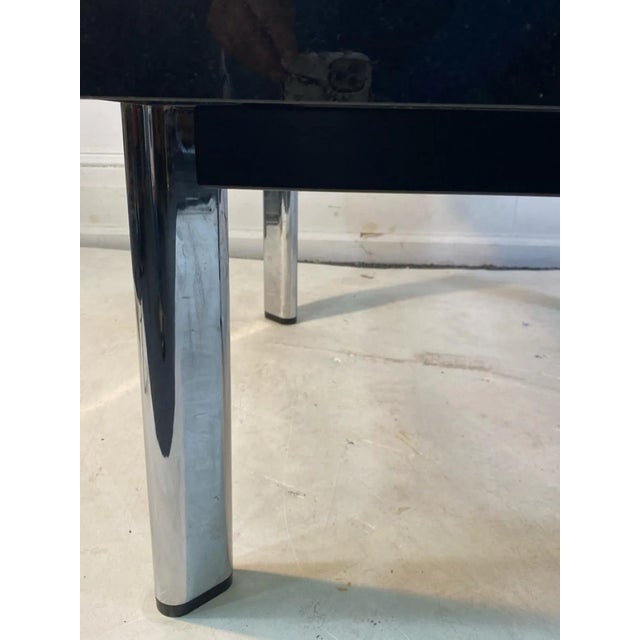 Metal 1970s Knoll Black Granite & Chrome Coffee Table For Sale - Image 7 of 10