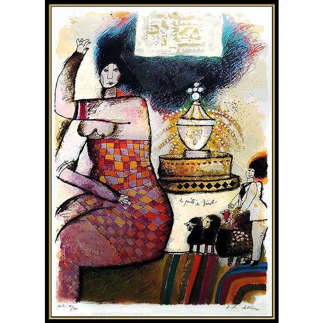 Expressionism Late 20th Century Le Puits de Jacob, Theo Tobiasse For Sale - Image 3 of 6
