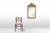 An elegant French wall mirror crafted in the 1950s, inspired by the richly decorative aesthetics of the Napoleon III...