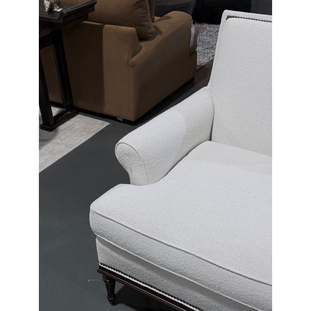 Ivory Pair of Lillian August Shelley Bouclé Lounge Chairs For Sale - Image 8 of 12