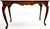 Late 20th Century Queen Anne Style Carved Shell Inlaid Banded Mahogany Console Sofa Table With Pad Feet For Sale - Image 4 of 18