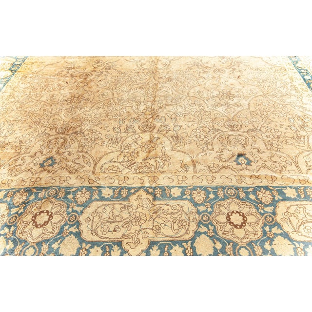 Fine Antique Persian Tabriz Handmade Wool Rug For Sale - Image 4 of 9