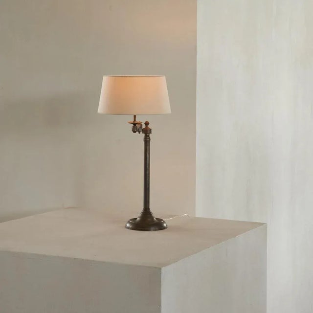1950s Italian Articulating Swivel Table Lamp in Metal, 1950s For Sale - Image 5 of 13