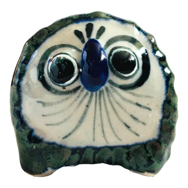 Vintage Petite Tonala Pottery Owl For Sale