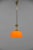Orange Glass and Brass Pendant, 1980s For Sale - Image 6 of 10
