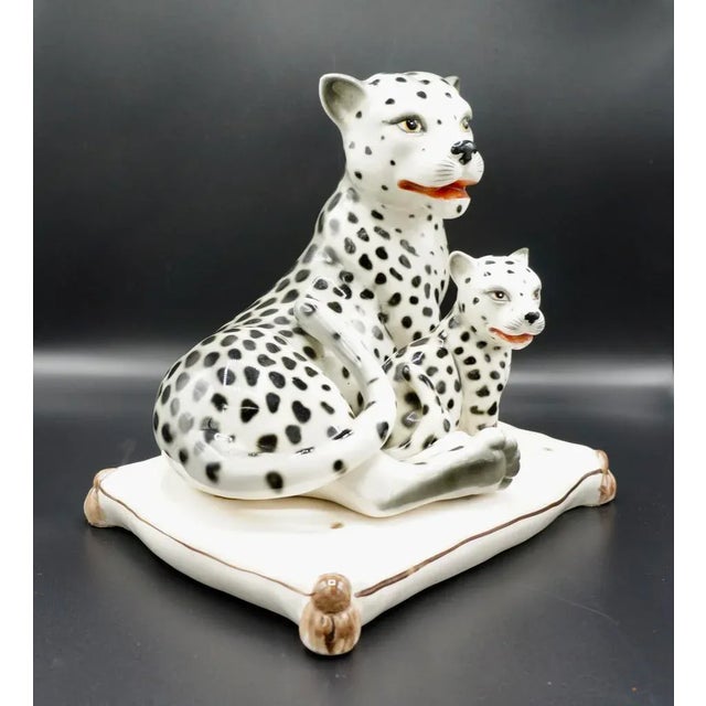 1960s Italian Hand-Painted Snow Leopards For Sale - Image 5 of 11