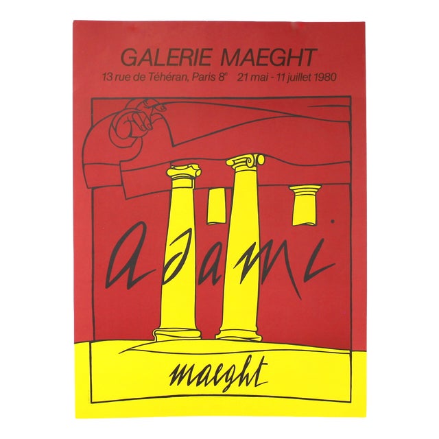 Lithographic Poster for the Exhibition at the Maeght Gallery from Valerio Adami, 1980s For Sale