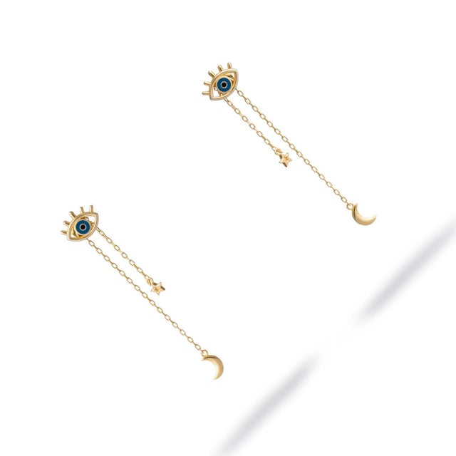 Dreamcatcher Eye Gold Earrings, A Pair For Sale In Miami - Image 6 of 7