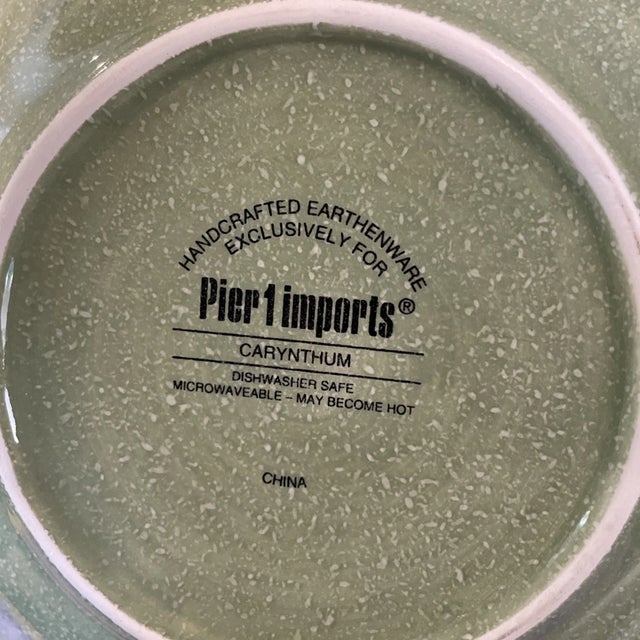 Vintage Pier 1 Carynthum Red Flower Petal Shaped Salad Dessert Plates - Set of 4 For Sale - Image 4 of 6