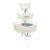Late 19th Century Victorian White Wrought Iron 3 Tiered Plant Stand For Sale