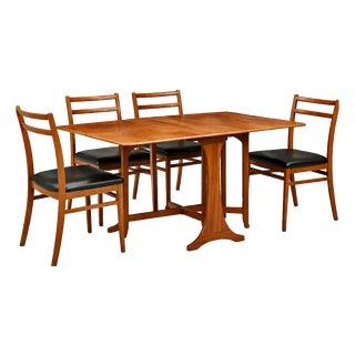 Mid-Century Fresco Drop Leaf Dining Table and Chairs from G-Plan, 1970s, Set of 5 For Sale