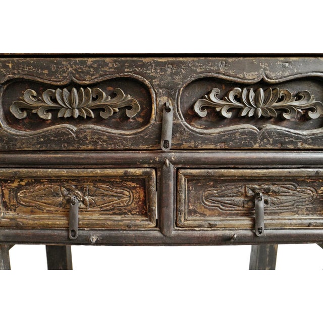 Wood Mid 20th Century Vintage Shanxi Entry Console Table For Sale - Image 7 of 7