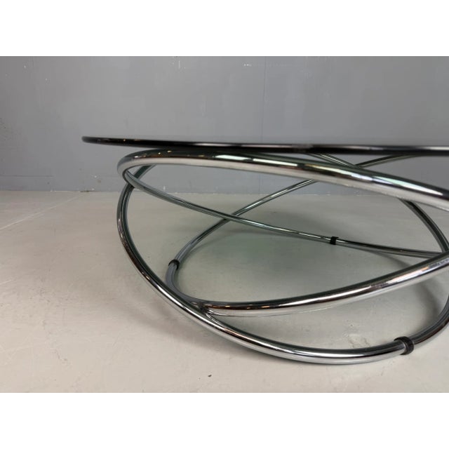 Chrome and Smoked Glass Mac Coffee Table from Miniforms, Italy, 1970s For Sale - Image 14 of 18