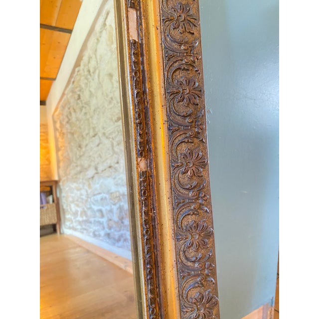 Large Antique Napoleon III Fireplace Mirror, 1800s For Sale - Image 4 of 7