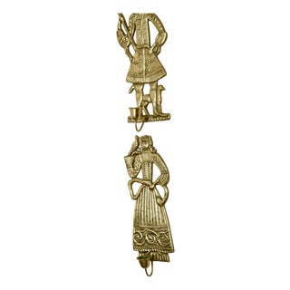 Mid-Century Brass Danish Sconces, Set of 2 For Sale